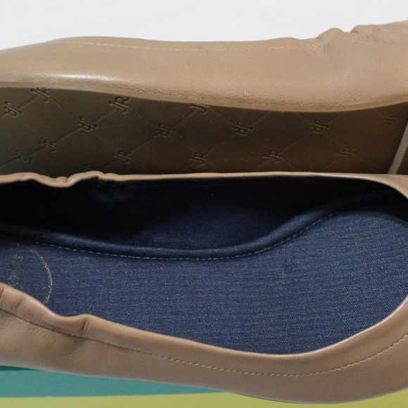 JACK ROGERS BREE ROSE CRM/BLK CAP TOE BALLET FLATS - Picture 5 of 5